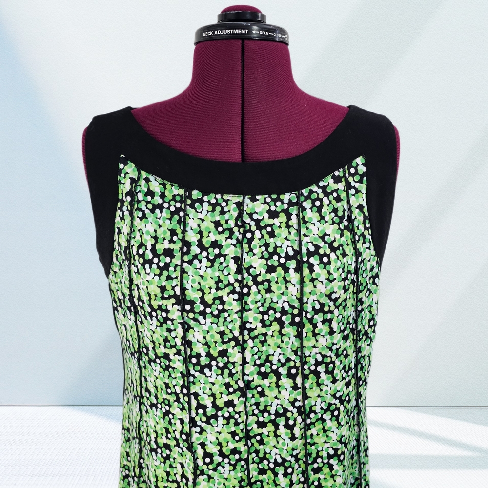 Perceptions Black and Lime Printed Patterned Maxi… - image 2